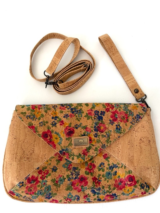 Montado Handbags - Montado Floral Cork Envelope Crossbody Bag Clutch New in Natural